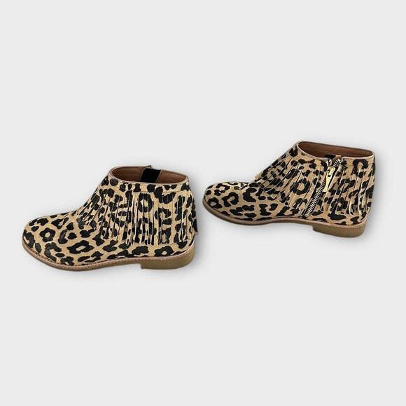 Kate Spade Betsie Booties Women's 6M Leopard Print Fringe Ankle Zipper - Picture 5 of 9